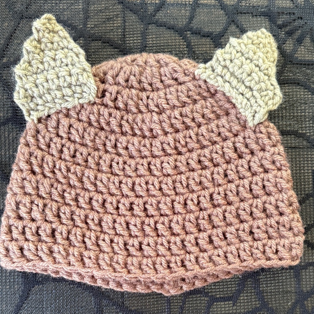 Handmade Crochet Infant Beanie Hat with Ears